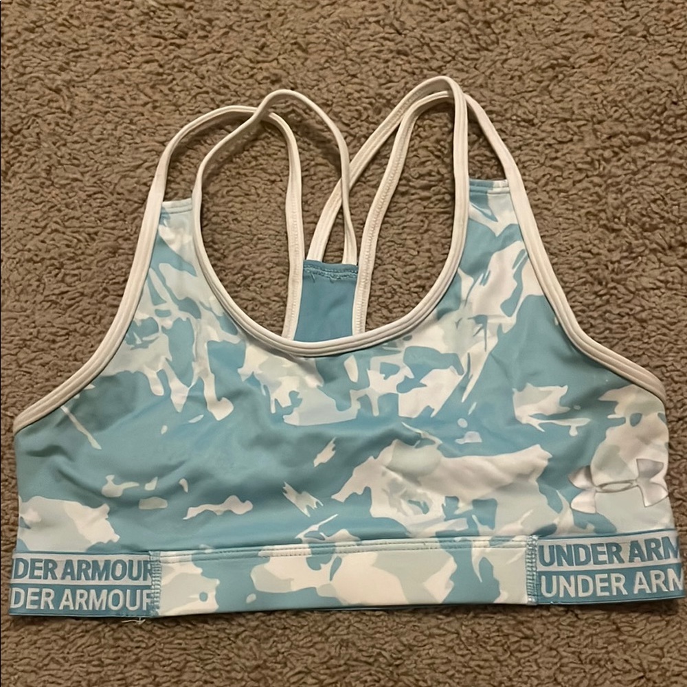 Under Armour Blue and White Swimwear